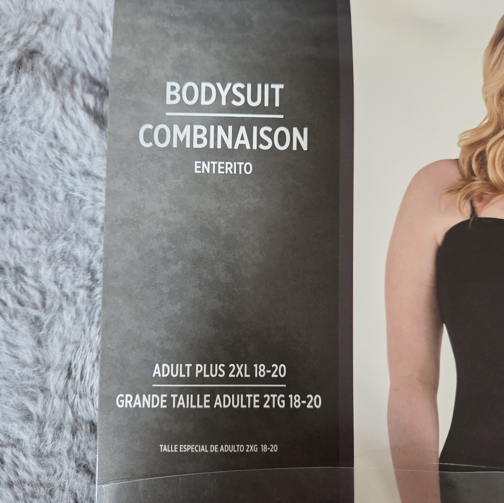 Black Body Suit, Ribbed In 2XL - Picture 6 of 7